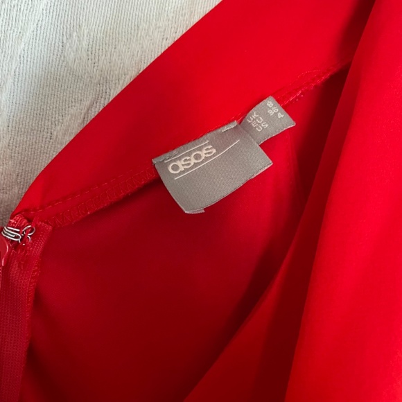 Asos Red Flowy A-line Mini dress - Picture 6 of 7